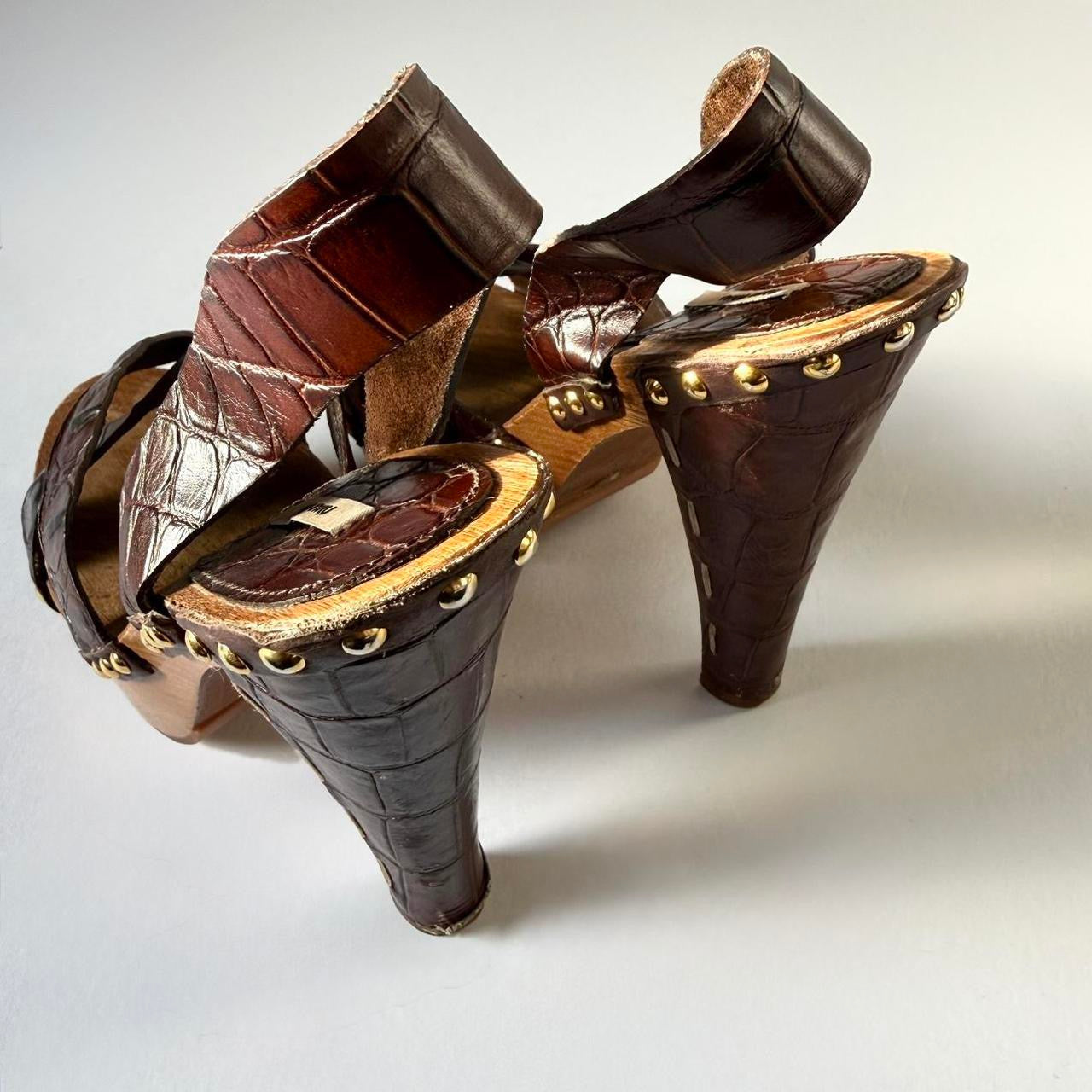 Vintage Miu Miu Platform Sandal Heels (39.5)