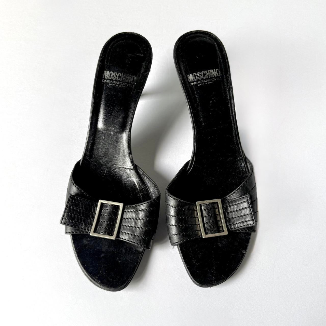 Vintage Moschino Buckle Kitten Heels (38.5)
