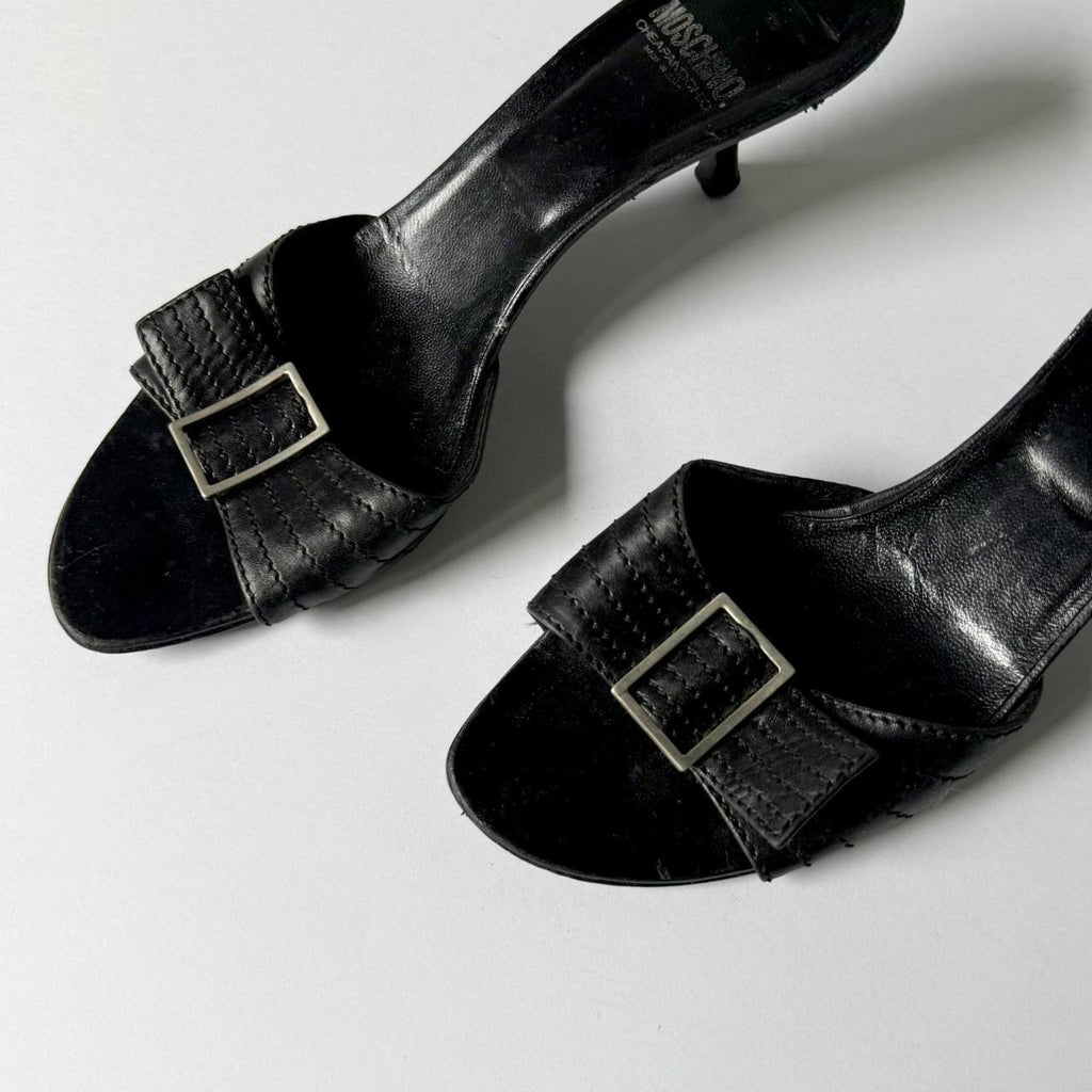 Vintage Moschino Buckle Kitten Heels (38.5)