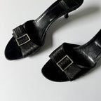 Vintage Moschino Buckle Kitten Heels (38.5)
