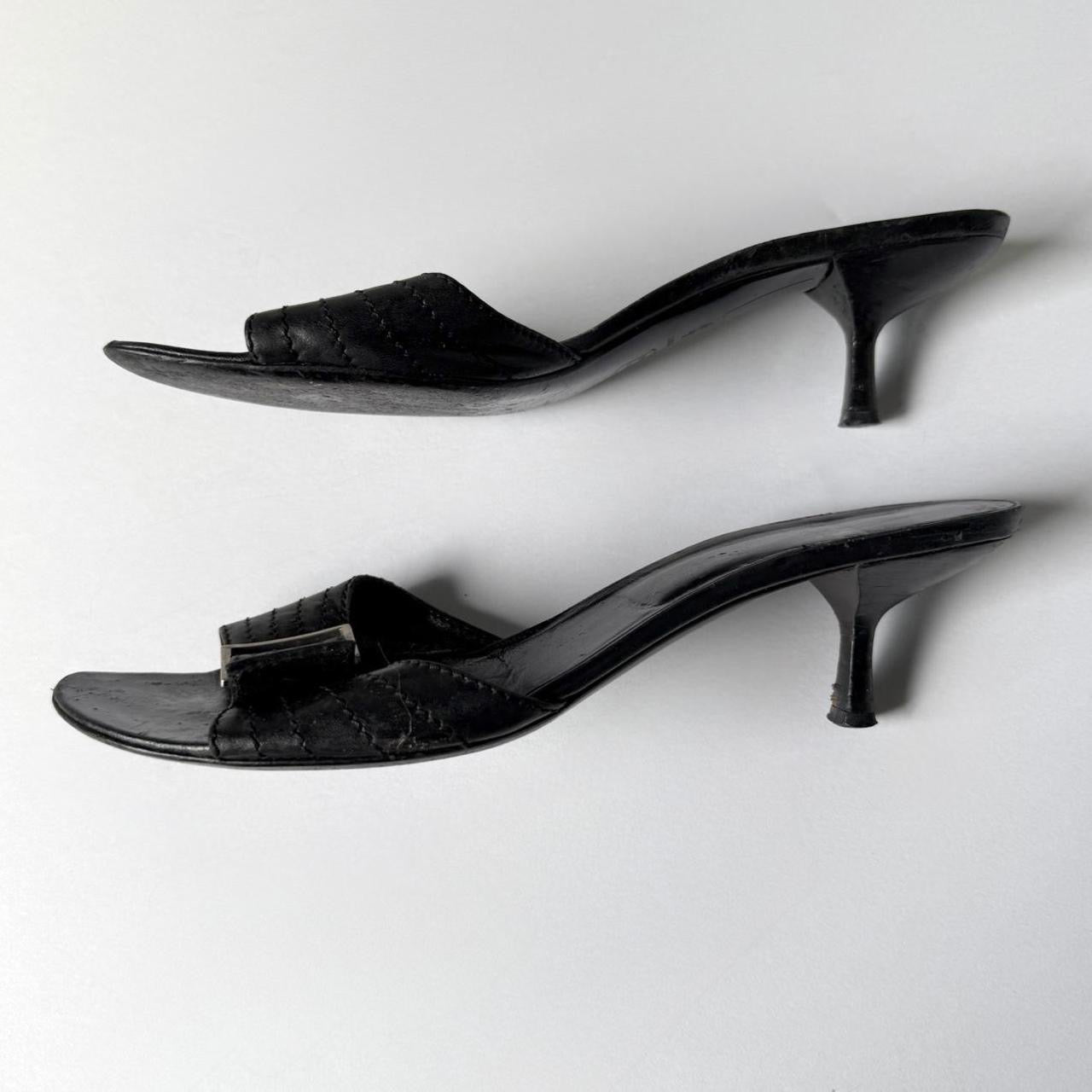 Vintage Moschino Buckle Kitten Heels (38.5)