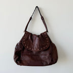 Vintage Leather Studded Shoulder Bag