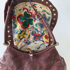 Vintage Leather Studded Shoulder Bag