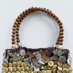 Vintage Beaded Mother Of Pearl Bag