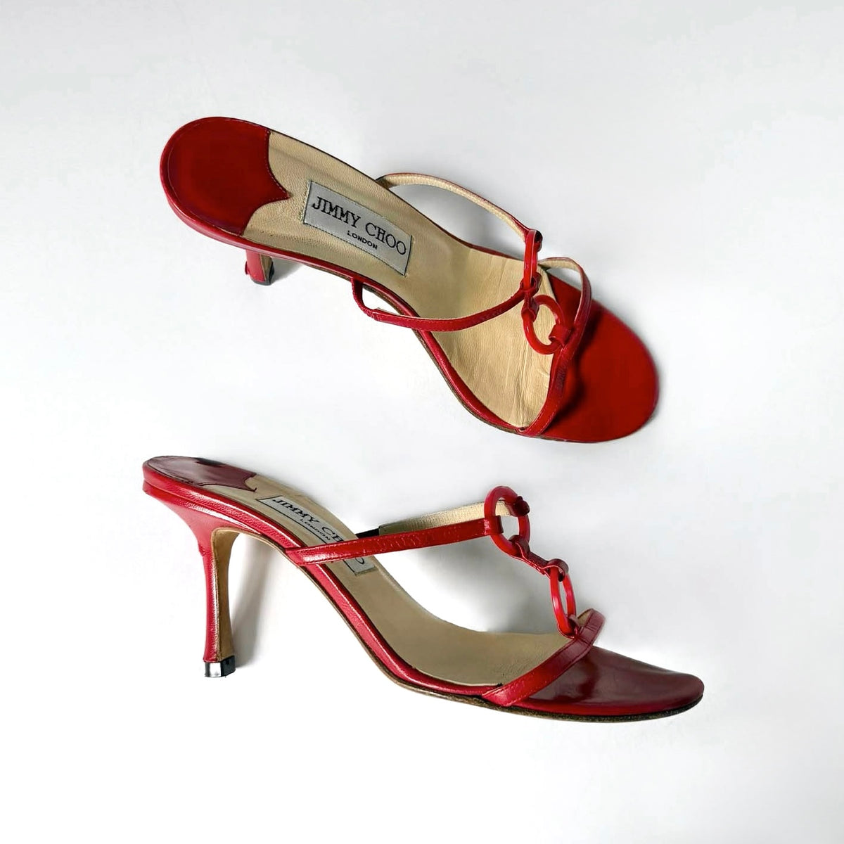 Jimmy Choo Red Sandal Heels (36)