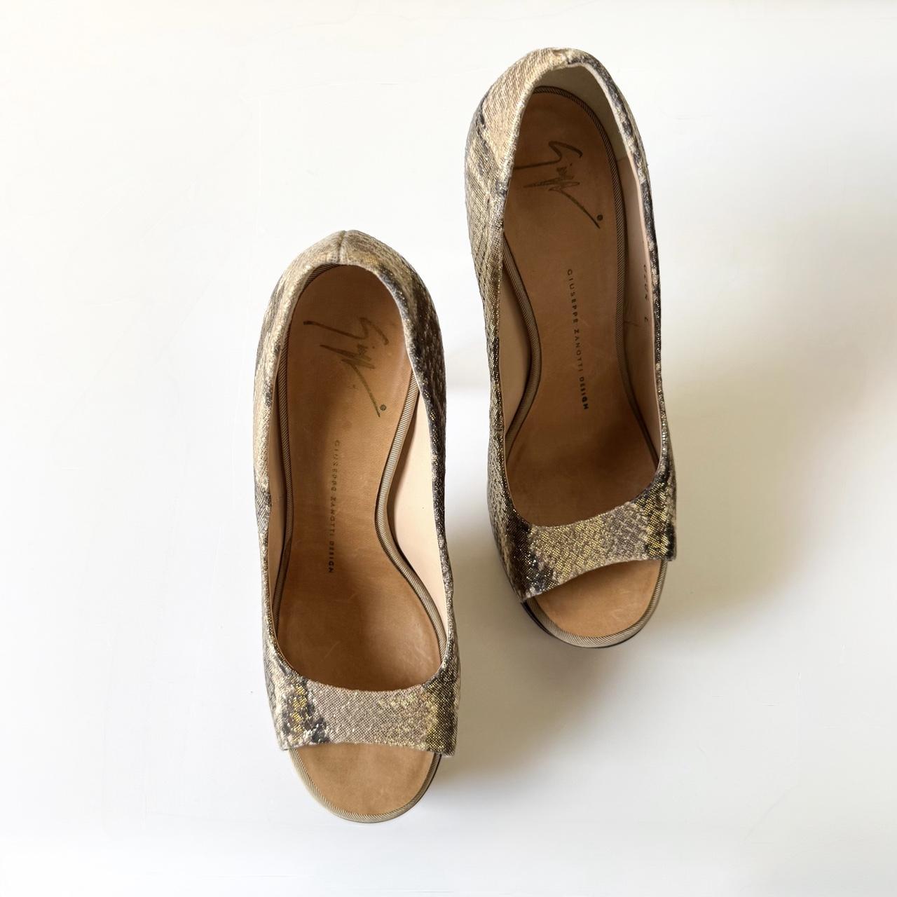 Giuseppe Zanotti Python Cork Platform Heels (37)