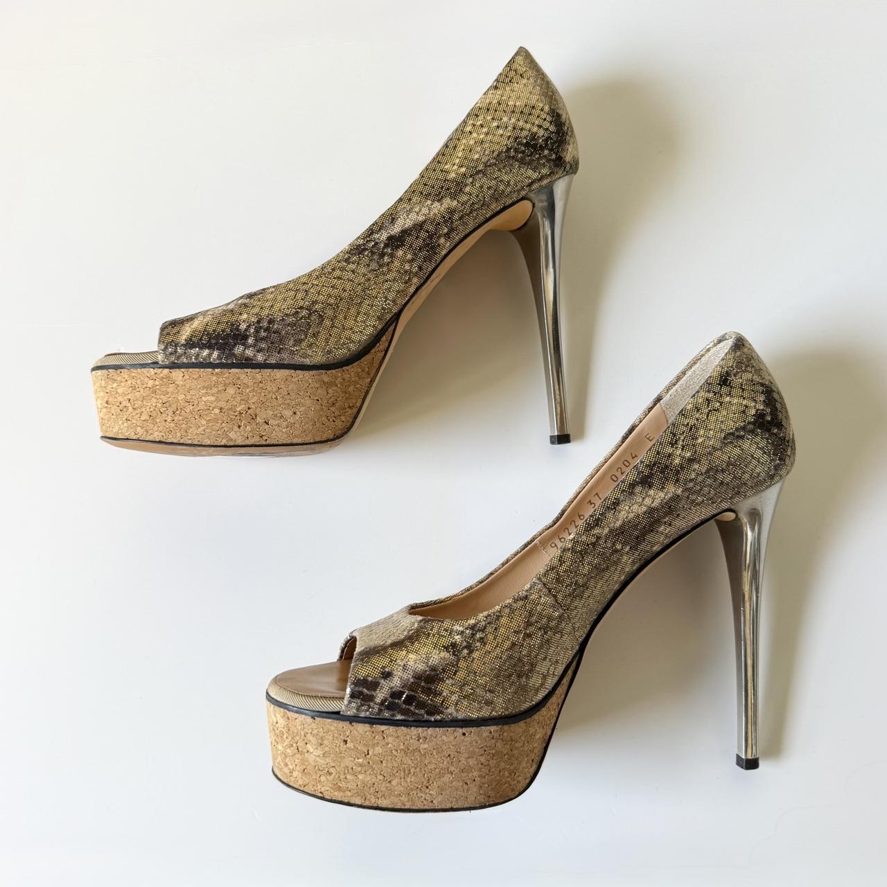 Giuseppe Zanotti Python Cork Platform Heels (37)