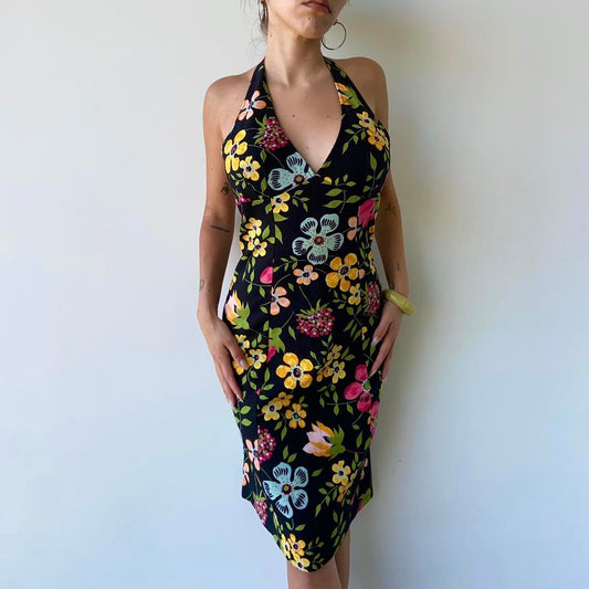 Moschino Floral Halter Dress