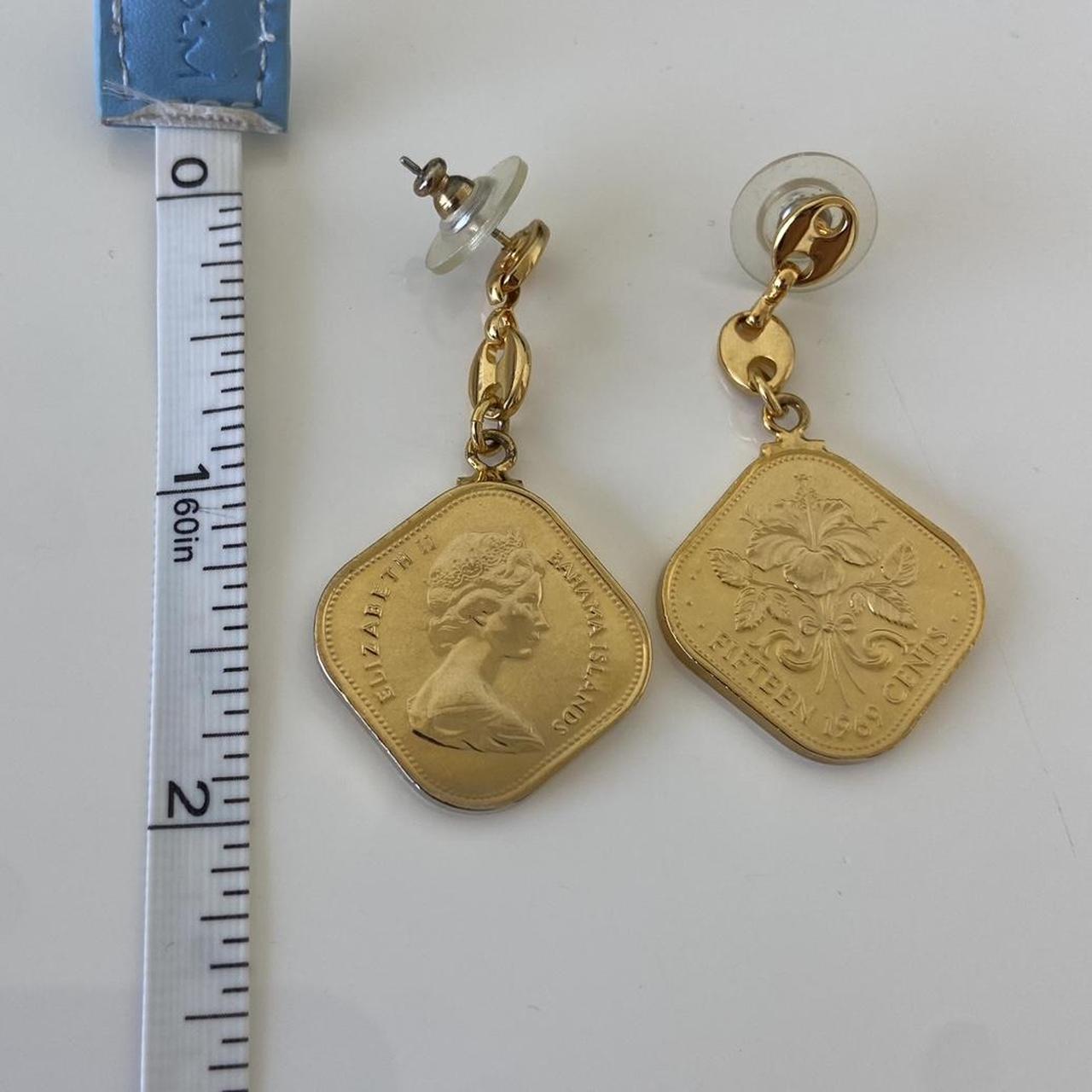 Vintage Gold Coin Earrings