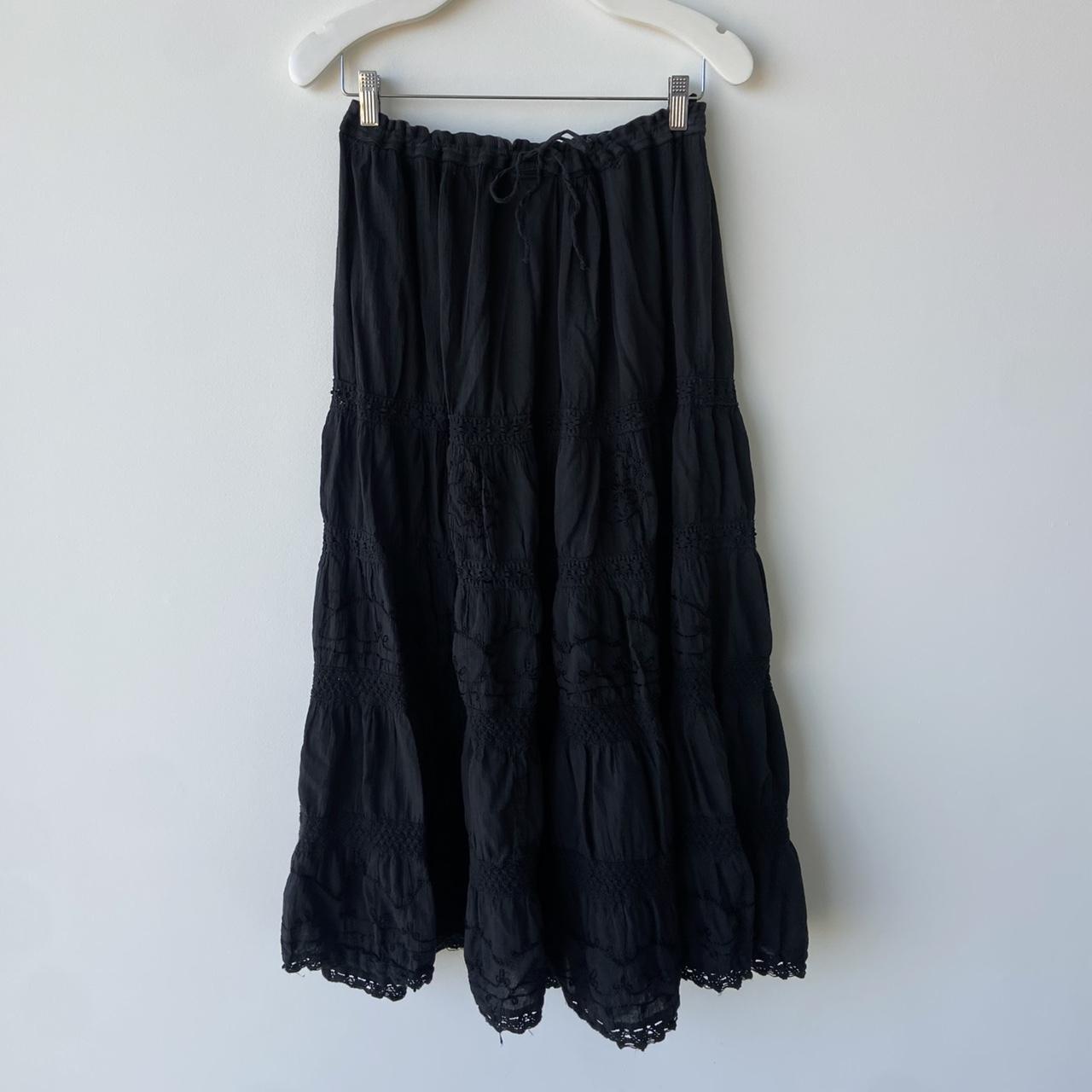 Vintage Black Tiered Skirt