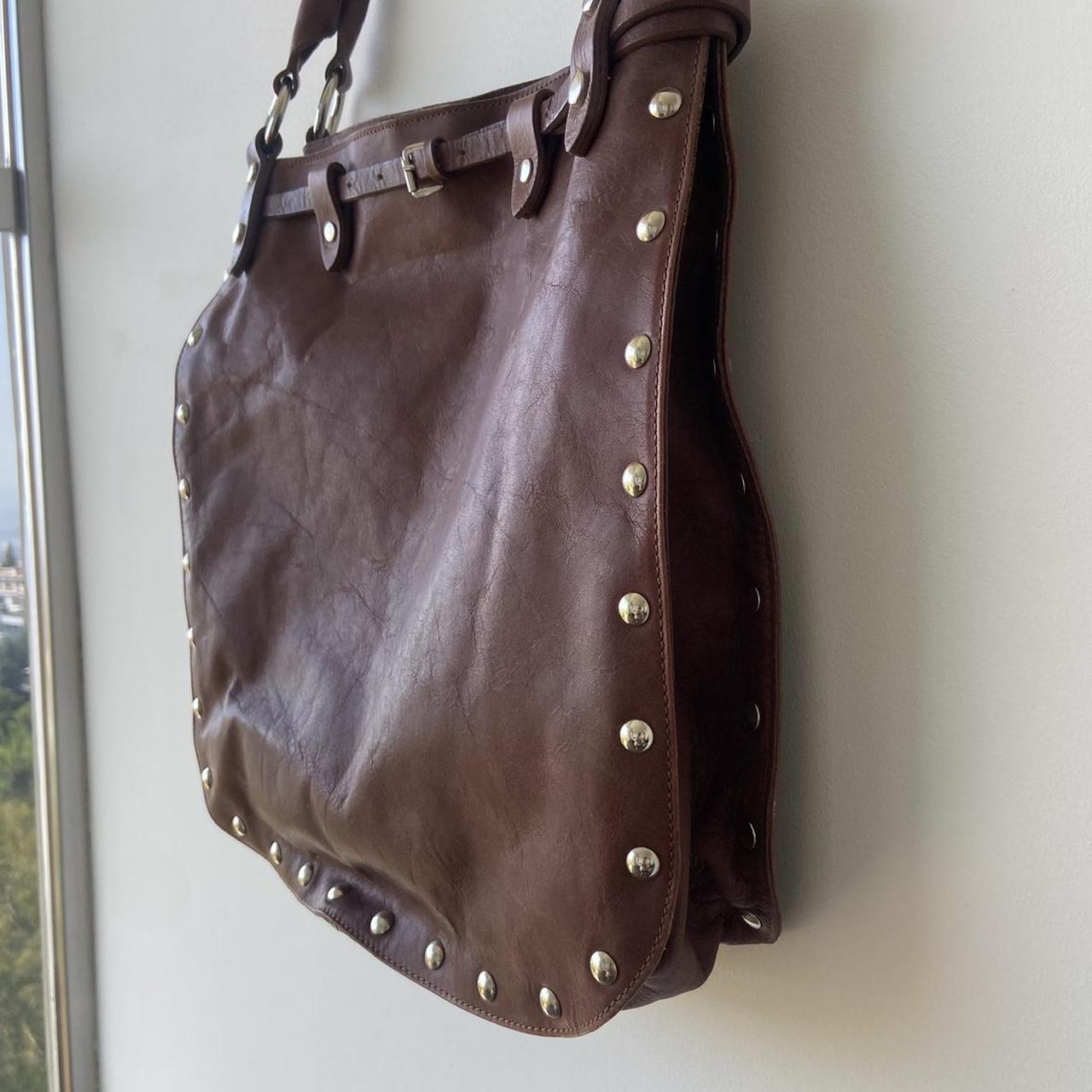 Vintage Studded Leather Shoulder Bag