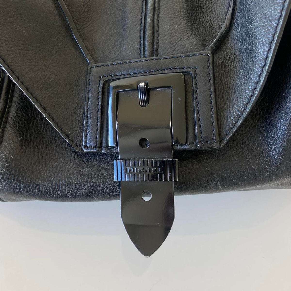 Vintage Diesel Leather Shoulder Bag
