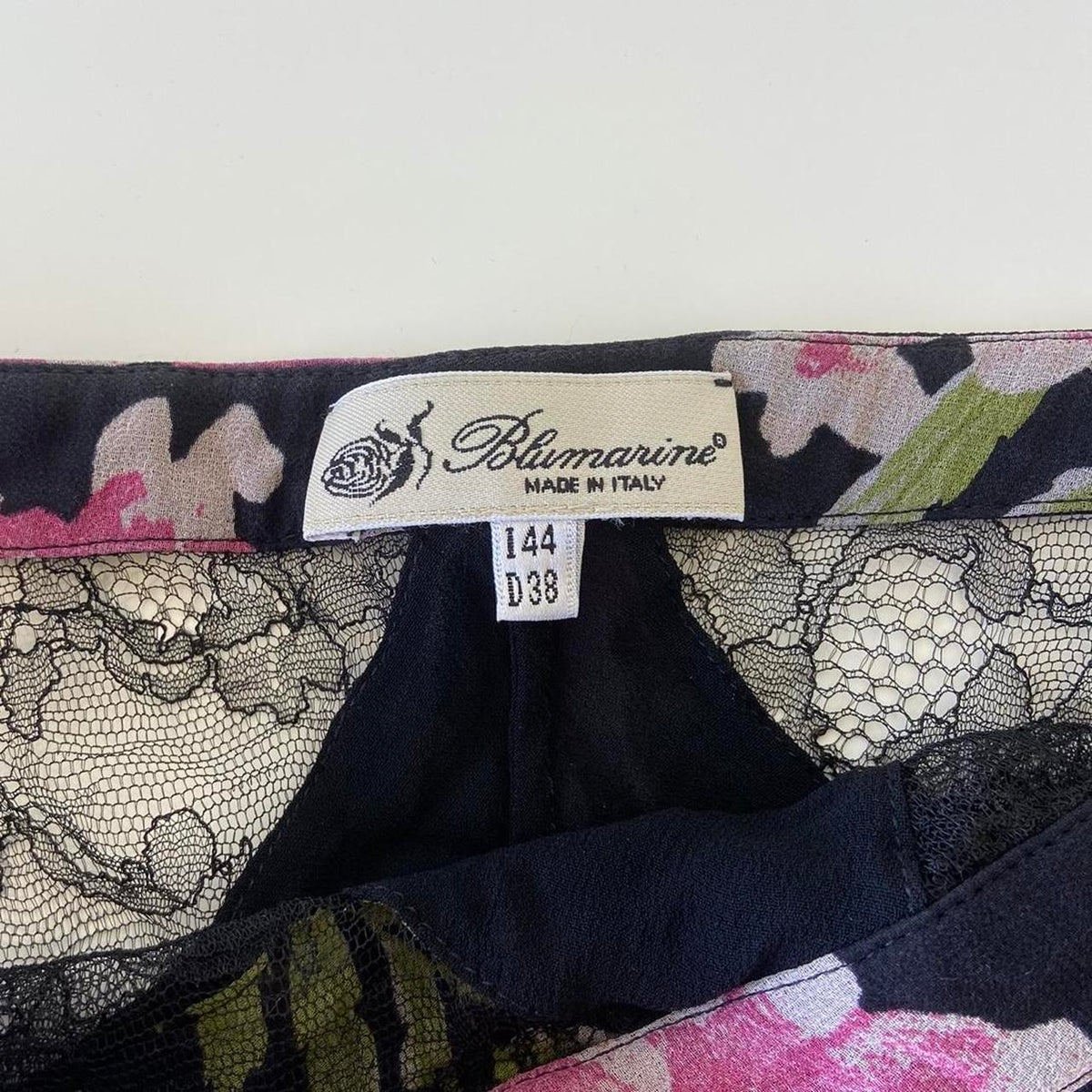 Blumarine Floral Silk Skirt