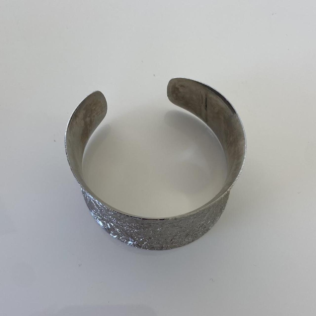 Vintage Silver Etched Bangle