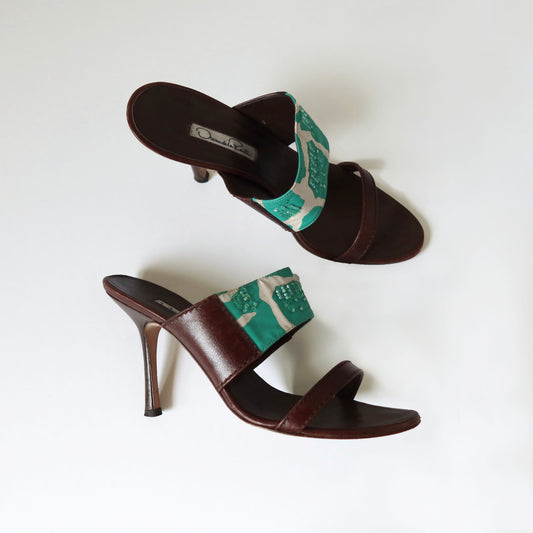 Vintage Beaded Sandal Heels