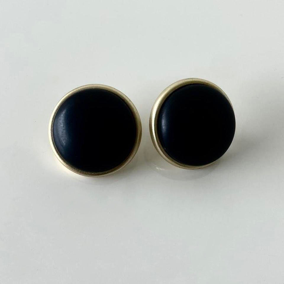 Black and Gold Chunky Earrings