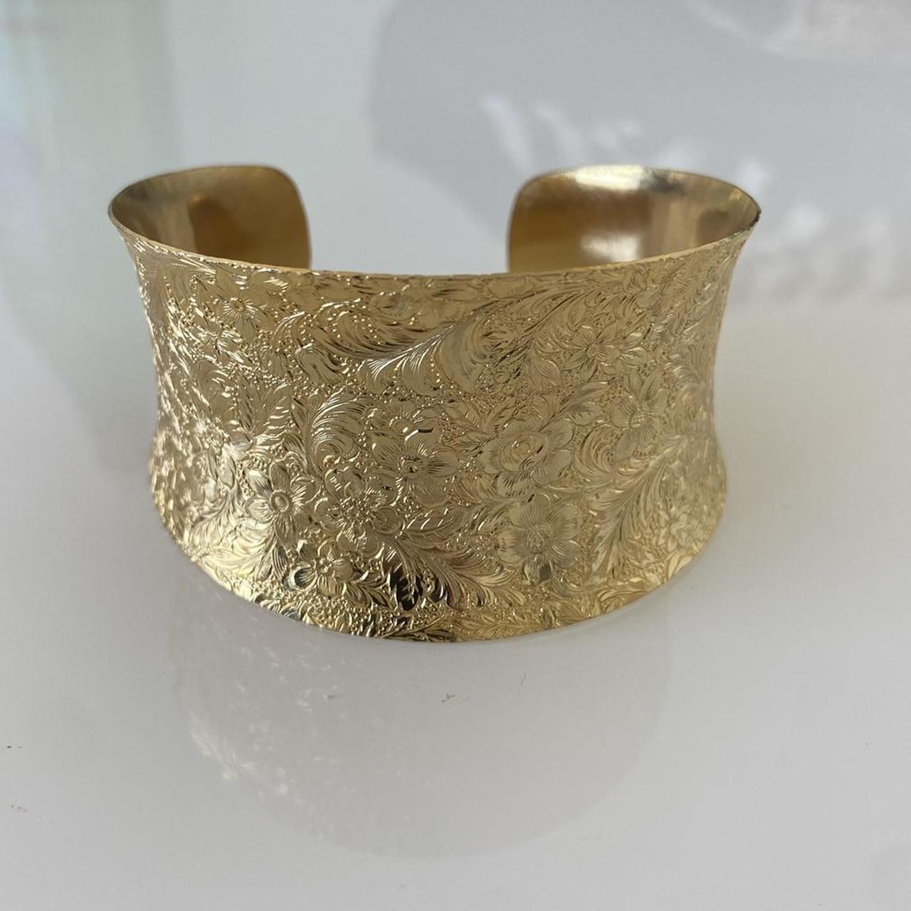 Vintage Gold Etched Bangle